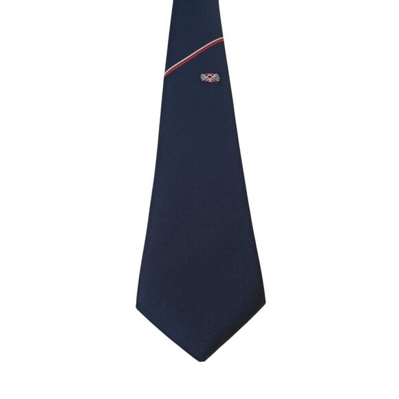 Vintange Hansezstadt Lubeck‎ Neck Tie Mens Germany Blue Red White Logo Short - Picture 1 of 11